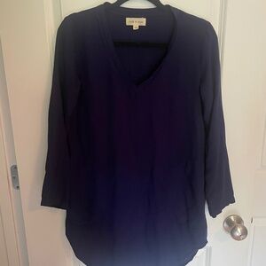 Cloth + Stone navy long sleeve dress